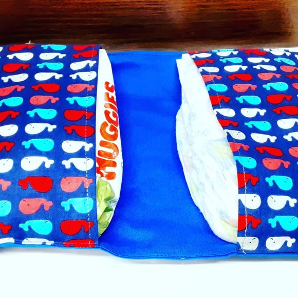 Whale diaper bag with matching diaper/wipe case - Picture 3 of 3